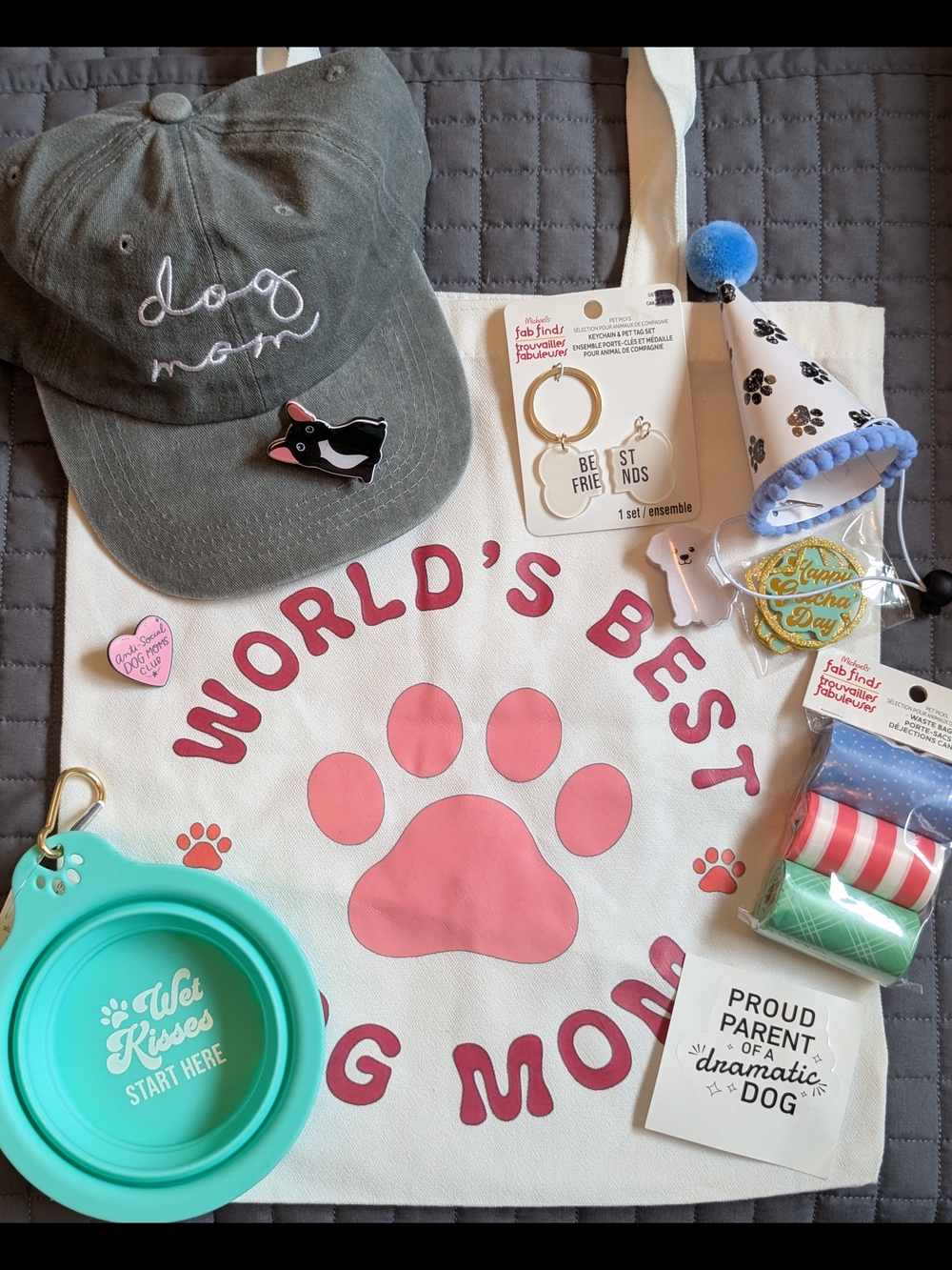 World's Best Dog Mom Set With Tote Bag - Picture 9 of 9